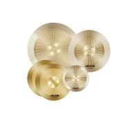 VEVOR Ensemble de cymbales batterie 254/355/400/505 mm 4 pièces en alliage avec baguettes et sac