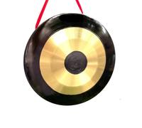 Cymbales et gongs portables, Ensemble de Gongs Chinois Feng Shui en Laiton Or Noir 30-40 cm(32cm)