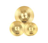 Cymbales Lot de 3 Ride 50,5cm Son Clair et Net Avec Baguettes et Sac Rangement