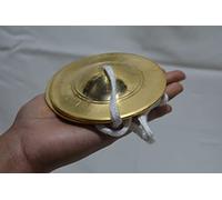 Cymbales Manjira en laiton pour Puja, méditation et Kirtan - Instrument de percussion traditionnel indien avec corde - Petit Kartal Jodi pour Bhajan, Aarti, Temple Worship et musique spirituelle
