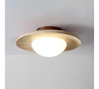 CYMHJ Plafonnier en pierre naturelle, plafonnier semi-encastré en verre, petit lustre, luminaire de couloir, for entrée de couloir, lampes de chambre.