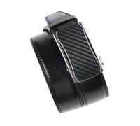 CYMMIYT Ceinture à cliquet en cuir véritable for homme, réglable, boucle automatique, style décontracté et professionnel(110cm,Black)