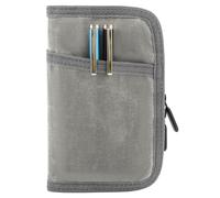CYMNER Housse de protection imperméable pour carnet de notes de terrain avec fermeture éclair, 3,5 x 5,5 cm, rangement compact pour l'extérieur, les voyages, la randonnée, les professionnels, gris