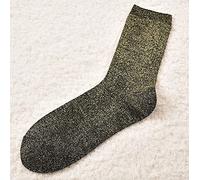 CYMTZ 5 Paires/Pack Chaussettes À Paillettes Nouveauté pour Femmes Mince Ruban d'or Brillant Chaussettes À La Cheville Dames Brillant Chaussette Courte Noir Glod