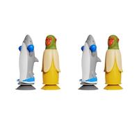 Cymwer Banana Monkey vs Flipping - Jeu de défi Italien Brainrot Flip, Figurine créature animée, Cadeaux d'anniversaire, décorations de fête - 2 pièces