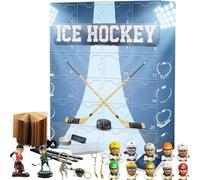 Cymwer Calendrier de l' de hockey 2024, celui avec 24 petites portes, compte à rebours de 24 jours jusqu'aux cadeaux du calendrier de l' de Noël, ornement de hockey miniature pour la décorat