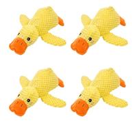 Cymwer Canard Apaisant pour Chien Paw Love, Jouets Sonores avec Quack, Animal en Peluche pour Mastication, Coussin pour Intérieur, Pack de 4