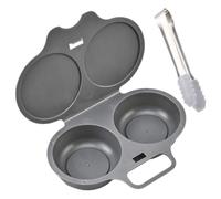 Cymwer Dual Egg Steamer for Microwave | Heat-fast dual cups, non-stick interior, compact, tongs incl., Résistant à la chaleur grips