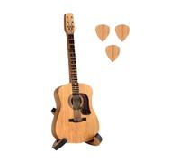 Cymwer Étui pour médiators de Guitare, Sherum Strumbox, boîte de médiator de Guitare Acoustique en Bois avec 3 médiators de Guitare, Support de médiator de Guitare en Bois avec Support, Cade