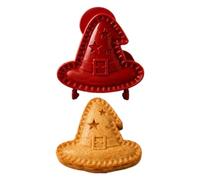 Cymwer Halloween Mini Pie Press Reusable Pastry Maker ABS (Witch hat) | Fill Seal Easy Clean for Holiday Baking Young DIY Party Treats 3.15in (Witch hat)