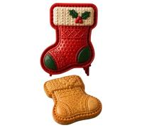Cymwer Holiday Mini Pie Stamp Molds | Gingerbread Santa, Snowman, Soldier, Cottage, Gingerbread House-6 festive shapes for holiday baking