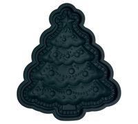 Cymwer Mini Pie Molds Christmas Holiday Baking Stamp Set (christmas trees) | Six festive shapes, embossed patterns, reusable holiday molds