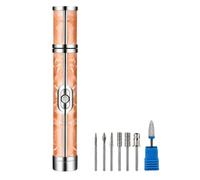 Cymwer Perceuse à Ongles Électrique Portable USB | Lime à ongles avec embouts multiples, polissage des cuticules et soins mani/pédi à domicile (Orange)
