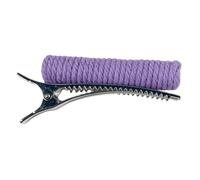 Cymwer Perchoir à Clipser en Corde de Coton enveloppée texturée (Violet) | Pince métallique portable et compacte s'adapte à l'étagère Cage, calopsitte, petit jouet d'entraînement (violet)