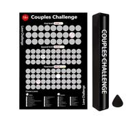 Cymwer Poster de jeu d'amour, affiche pour couples, 100 idées de rendez-vous à gratter, idées de soirée, jeu de couple, cadeau d'anniversaire parfait pour couple