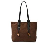 Cymwer Sac à bandoulière en faux suède, sac à main Vintage, fourre-tout de capacité, porte-documents (noir)