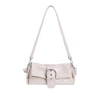 Cymwer Sac à main en cuir PU pour femme avec sangle réglable, sac à bandoulière léger avec poignée supérieure, couleur unie pour le travail, le shopping, les voyages, les vacances (Beige)