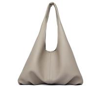 Cymwer Sac fourre-tout tendance en cuir PU souple avec porte-monnaie, sac sous les bras, grande capacité, poignée supérieure pour femme (gris)