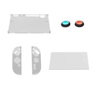 Cymwer Shell de boîtier transparent détachable avec protecteur d'écran et capuchons de poignées de pouce, couverture de protection Couverture Clear Protector for Switch 2 accessoires de jeu