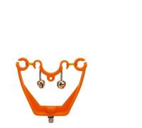 Cymwer Style Continental Type d'arc Repose-Tige Double Cloche Alarme | Porte-bâton de banque continentale en nylon ABS 30,5 g, alerte de morsure légère pour les sessions de pêche de nuit