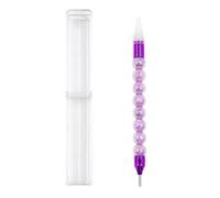 Cymwer - stylo à pointe de peinture diamant en résine, diamant à double | Poignée perles arc-en-ciel ergonomic Classique outil précis pour diamonds 5D et mosaïque Capuchon protecteur inclus (Purple)