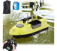 CYMYYDS Bateau Amorceur Peche Carpe Croisière en Une Clé 500m sur OpéRation à Distance, Transport 1.5Kg Leurre de Pêche, Bateaux Peche avec Feu de Navigation LED,1×9600mAhBattery