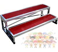 CYMYYDS Escaliers Choraux Portables à 1, 2 Ou 3 Niveaux, Plateformes De Chant pour Chorale, pour Salle De Classe, église, Pupitre pour Photos De Groupe, Marches à Plusieurs Niveaux 2Tier