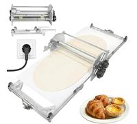 CYMYYDS Laminoir électrique Pliable avec Plateau De Laminage, Laminoir électrique en Acier Inoxydable pour La Préparation De Pâtisseries à Domicile. épaisseur Réglable