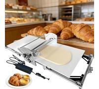 CYMYYDS Machine à Pâte électrique Pliable, Laminoir à Pâtes en Acier Inoxydable avec Plateau De Laminage, épaisseur Réglable De 2 à 30 Mm, pour La Boulangerie, La Pizza Et Les Croissants