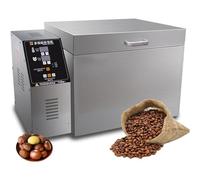 CYMYYDS Torréfacteur électrique, Torréfacteur De Grains De Café en Acier Inoxydable pour Cuisson du Café, De La Châtaigne, des Cacahuètes, des Céréales, du Temps Et De Température Réglables,4000g