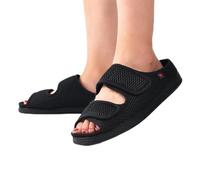 CYN Obésité Vieillard Botte Large Taille, Chaussures diabétiques Diabetes Sneaker Orthopédie Médical Soft Humide Toux antidérapante Grande Taille pour Homme et Femmes-Noir_41EU