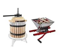 CYNEBXILG Pressoir à cidre de Pomme et vin - 3,17 gallons/12 L - Panier en Bois Massif avec broyeur Classique à vin de Pomme et vin - 7 litres/1,8 Gallon