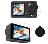 CYNOVA Osmo Action5 Pro Lot de 7 films de protection d'écran 9H pour DJI Osmo Action 5 Pro avec protection de l'appareil photo + coques en silicone pour DJI Osmo Action 5 Accessoires