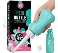 Cynpel Bidet Portable Soin Post-Partum - 350ml Peri Bottle Femmes - Douche Intime Perinée Jet à l'Envers - Pompe Lavage de Voyage après l'Accouchement - Bleu Turquoise