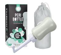 Cynpel Bidet Portable Soin Post-Partum - 350ml Peri Bottle Femmes - Douche Intime Perinée Jet à l'Envers - Pompe Lavage de Voyage après l'Accouchement - Gris