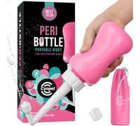 Cynpel Bidet Portable Soin Post-Partum - 350ml Peri Bottle Femmes - Douche Intime Perinée Jet à l'Envers - Pompe Lavage de Voyage après l'Accouchement - Vieux Rose