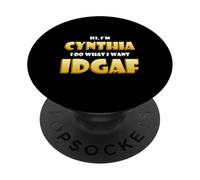 Cynthia Joke IDGAF Meme Funny Halloween Costume Cynthias PopSockets PopGrip Adhésif