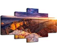 cyongshan Décoration murale à 5 panneaux - Paysage de l'Arizona - Parc national du Grand Canyon - Décoration moderne - Cadre en bois - Prêt à accrocher