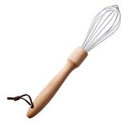 CYONGYOU Fouet de cuisine en silicone et bois, 30 x 6 cm, Blanc