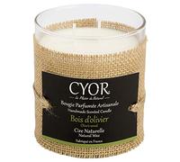 CYOR - Bougie Parfumée BOIS D'OLIVIER 240g - Cire Naturelle - Fabriquée à la main en France