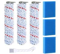 Cyorka Rouleau brosse de rechange et filtre d'aspirateur compatibles avec les accessoires d'aspirateur sans fil Tineco iFloor Wet Dry (3 rouleaux brosses + 3 pré-filtres mousse)