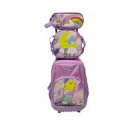 Cyp Brands Care Bears Set Compact 23x50x20 Cm 23l Wheeled Backpack 3 Units Rose Enfants