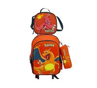 CyP Brands - Sac à dos à roulettes Pokémon - Set fonctionnel 42x32x15 cm 22l 3 pcs Orange Enfants
