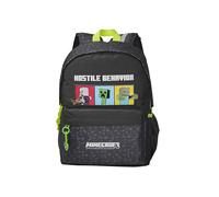 Cyp Brands Minecraft Juvenil Adaptable Hostile Behavior 42.5x31x13.5 Cm 18l Backpack Noir Enfants