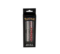 CYP BRAND Pokémon Lot de 2 stylos à bille pour enfant et adolescent Motif Pokémon Rouge et blanc