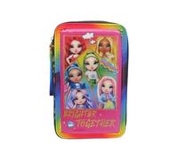 CYP BRAND - Rainbow High, Trousse à Crayons, Trousse à Crayons à 3 Niveaux, Fournitures Scolaires, Multicolore, Produit Officiel