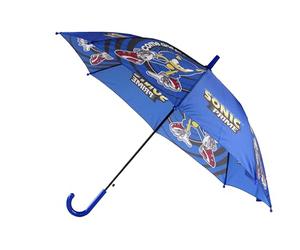 CyP Brand S Sonic Parapluie pour enfant, diamètre 48 cm, automatique, bleu, produit officiel, coloré, unica, style animé, multicolore, taille unique, style animé