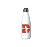 CYP BRAND Snoopy Bouteille d'eau en acier inoxydable avec fermeture hermétique Lettre D multicolore 550 ml Blanc