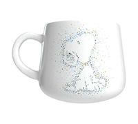 CYP BRAND Snoopy - Tasse pour le Petit-Déjeuner en Céramique, Comprend la Figurine 3D Woodstock, Capacité 355 ml, Collection Constellation, Produit Officiel