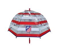 CYPBRANDS CyP Brands-Atletico de Madrid Parapluie pour enfant, diamètre 48 cm, manuel, bulle, transparent, produit officiel, transparent